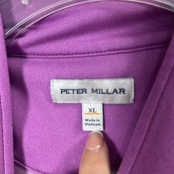 Peter Millar Purple 1/4 zip lightweight polyester jacket size XL - Picture 4 of 8
